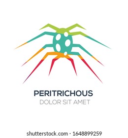 Logotipo de color abstracto creativo, ilustración vectorial, forma peligrosa