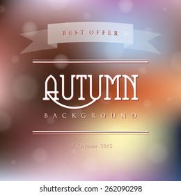 Creative abstract colorful vector natural floral design template layout background in autumn natural red, pink, yellow and brown colors
