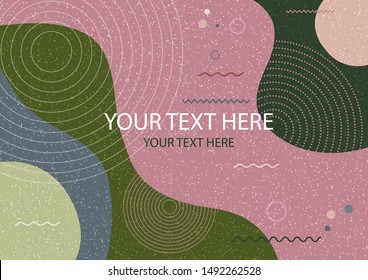 Creative abstract concept, colored shapes. Futuristic poster design with place for text. Colorful geometric background for use as web design, banners, posters, advertising. Vector illustration
