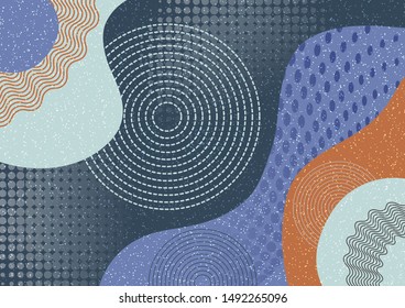 Creative abstract concept, colored shapes. Futuristic poster design with place for text. Colorful geometric background for use as web design, banners, posters, advertising. Vector illustration