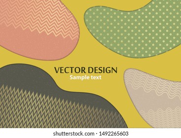 Creative abstract concept, colored shapes. Futuristic poster design with place for text. Colorful geometric background for use as web design, banners, posters, advertising. Vector illustration