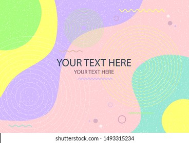 Creative abstract concept, colored shapes. Futuristic poster design with place for text. Colorful geometric background for use as web design, banners, posters, advertising. Vector illustration