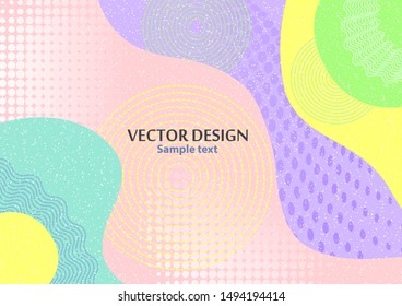 Creative abstract concept, colored shapes. Futuristic poster design with place for text. Colorful geometric background for use as web design, banners, posters, advertising. Vector illustration