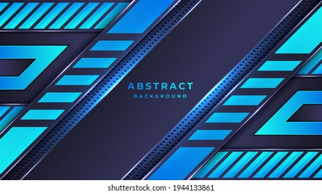 Creative abstract corporate banner design. Modern shape metallic vector background