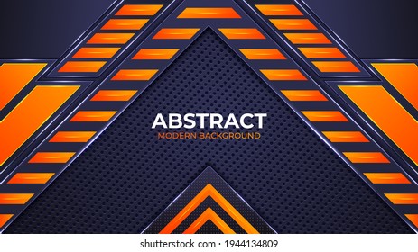 Creative abstract corporate banner design. Modern shape metallic vector background