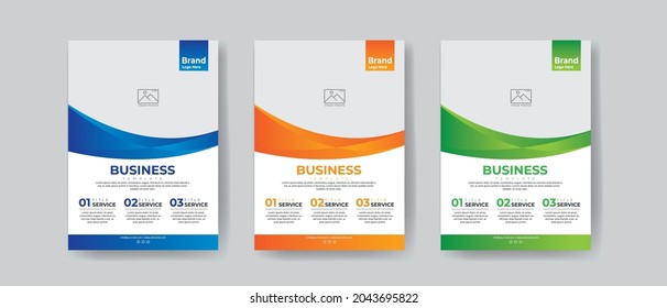 Creative abstract corporate business flyer vector template design. Brochure design, cover modern layout, annual report, poster, flyer in A4 with 3 colorful shapes design template