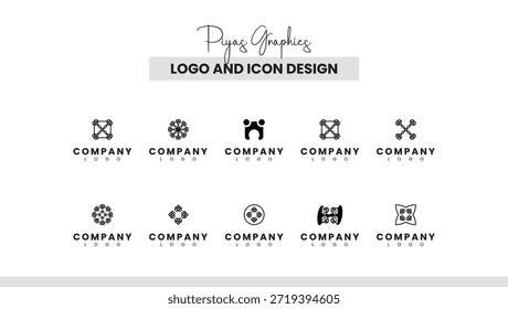 Colección de icono de logotipo Corporativa Abstractas creativo