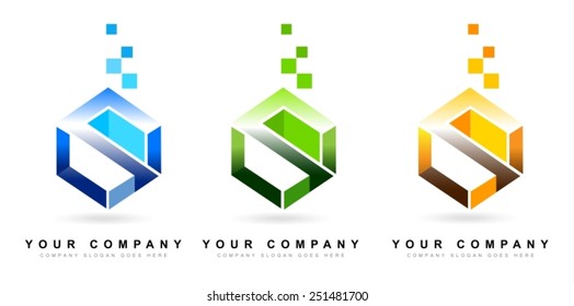 Creative Abstract Cube  Logo Vector