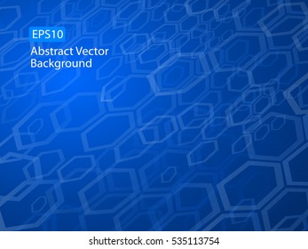 Creative abstract dark blue faded hexagonal/geometric layered EPS10 vector design illustration background perfect for Medical, Healthcare, Finance and Science and many other Professional Businesses.