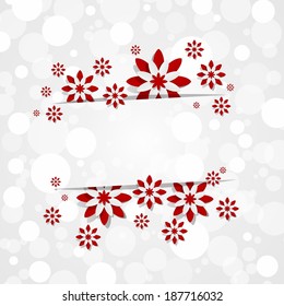 Creative Abstract Decorative Red Flowers vector illustration