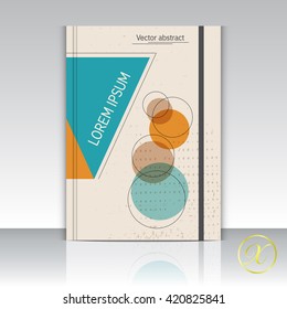 Creative abstract design cover notebook. Minimal geometric cover business notebook or planner. Creative minimal design printable art card, flyer or banner. Art printable design.