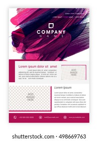 Creative abstract design decorated, Business Brochure, Template or Flyer presentation with space for images.