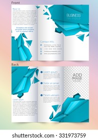 Creative abstract design decorated professional Business Trifold, Flyer, Banner or Template with front and back page presentation.