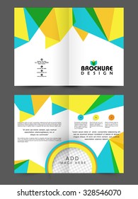 Creative abstract design decorated, Two page Business Brochure, Flyer, Banner or Template with space for your image.