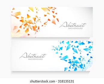 Creative abstract design decorated, Website header or banner set.