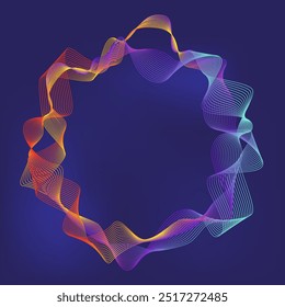 Creative abstract design with glowing gradient lines. Futuristic concept, good for brochures, calendar cover, header, wallpaper corporate annual report design element