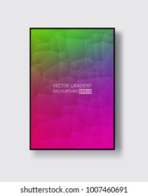 Creative abstract design poster with vibrant gradient mash. Colorful bright backgrounds. Vector color element.