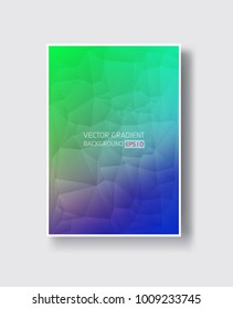 Creative abstract design poster with vibrant gradient mash. Colorful bright backgrounds. Vector color element.