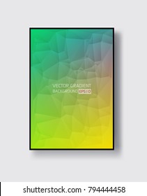 Creative abstract design poster with vibrant gradient mash. Colorful bright backgrounds. Vector color element.