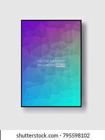 Creative abstract design poster with vibrant gradient mash. Colorful bright backgrounds. Vector color element.