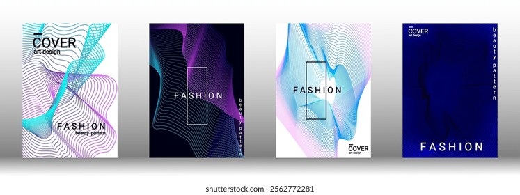 Creative abstract design with smooth gradient waves and fluid lines. Ideal for modern banners, posters, or digital templates. High-quality vector illustration, perfect for stylish projects