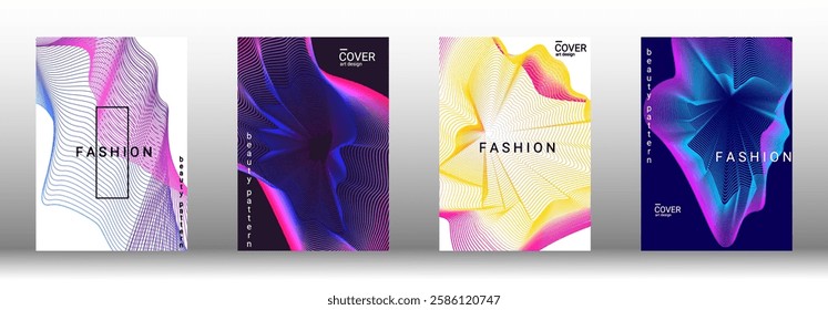 Creative abstract design with smooth gradient waves and fluid lines. Ideal for modern banners, posters, or digital templates. High-quality vector illustration, perfect for stylish projects