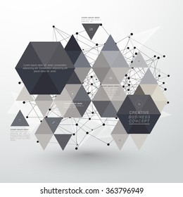 Creative abstract design with various web symbols for Business.