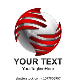 Creative abstract digital sphere technology vector logo design template element. Web Network Internet business Logotype concept circle icon.