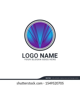 Creative abstract digital technology symbol logo design. Editable vector illustration logo design