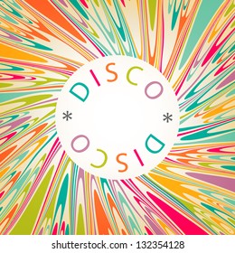 Creative abstract disco background. Vector illustration.