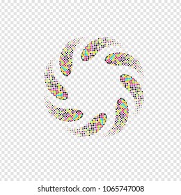 Creative Abstract Dots Pattern in Circle Motion