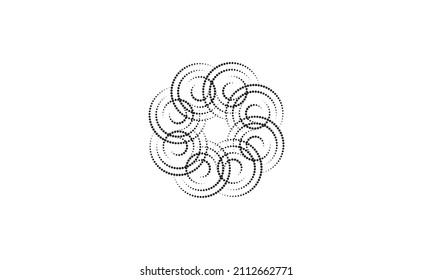 Creative Abstract Dots Pattern in Circle Motion