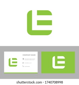 Creative abstract E Letter Logo Design Icon Vector for business or company logo