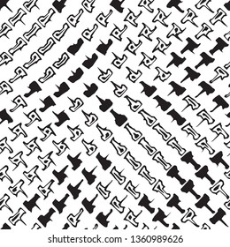 creative abstract elegance shapes vector seamless pattern. geometric Organic texture. Japan folk pattern. Silver and black texture