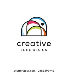 Creative Abstract Elephant Vector Logo Design Inspiration