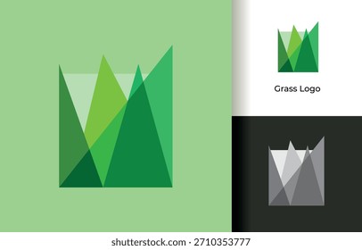 Diseño de Plantilla de Vector de logotipo verde ambiental Abstractas creativo. Listo para usar, fácil de editar.
