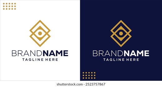 Logotipo do ornamento do olho abstrato criativo, inspiração do projeto, ilustração, vetor
