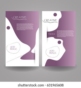Creative Abstract Faces Brochure / Flyer / Report Design for Halloween or other celebrations. Composed in eps10 format, Vector Illustration. 