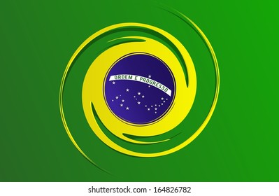 Creative Abstract Flag of Brazil Background