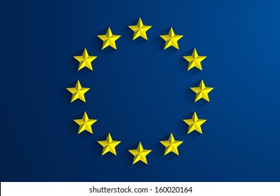 Creative Abstract Flag of European Union Backgroung