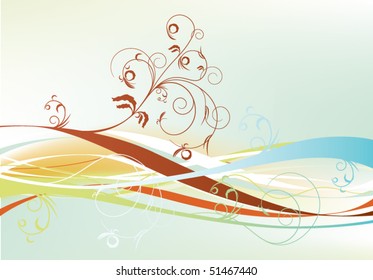 creative abstract floral background