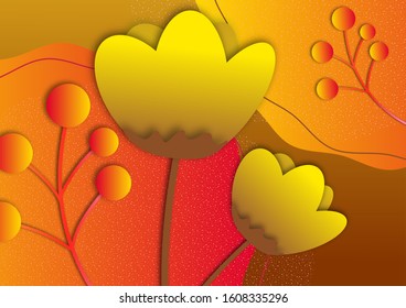 Creative abstract floral background. A fresh design idea with a bright element to attract attention to your advertising. Vector illustration