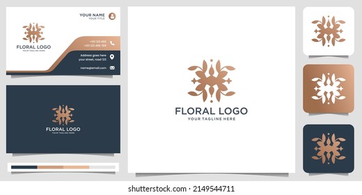 creative of abstract floral logo design template and business card inspirations.