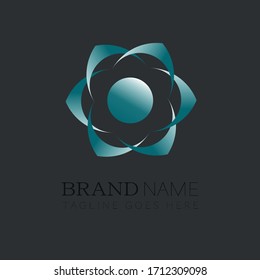 Plantilla de diseño del logotipo de flor abstracto creativo.ilustración. Estilo minimalista. ilustración aislada en fondo blanco.
