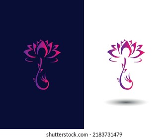 Creative abstract flower logo design vector illustration