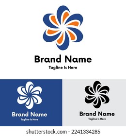 Creative Abstract flower logo design
