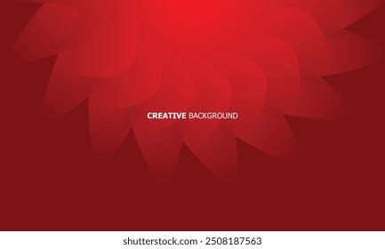 creative abstract flower on background red vector design style