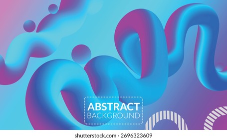 Fundo de fita de fluido abstrato criativo em modelo de design de fluxo de cores vívidas