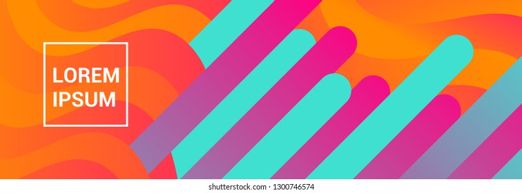 Creative abstract fluide shape geometric pattern background or wallpaper. Trendy, colorful vibrant gradient shapes composition texture. 