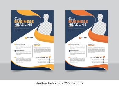 Creative and abstract flyer design template marketing annual report layout, agency poster design
